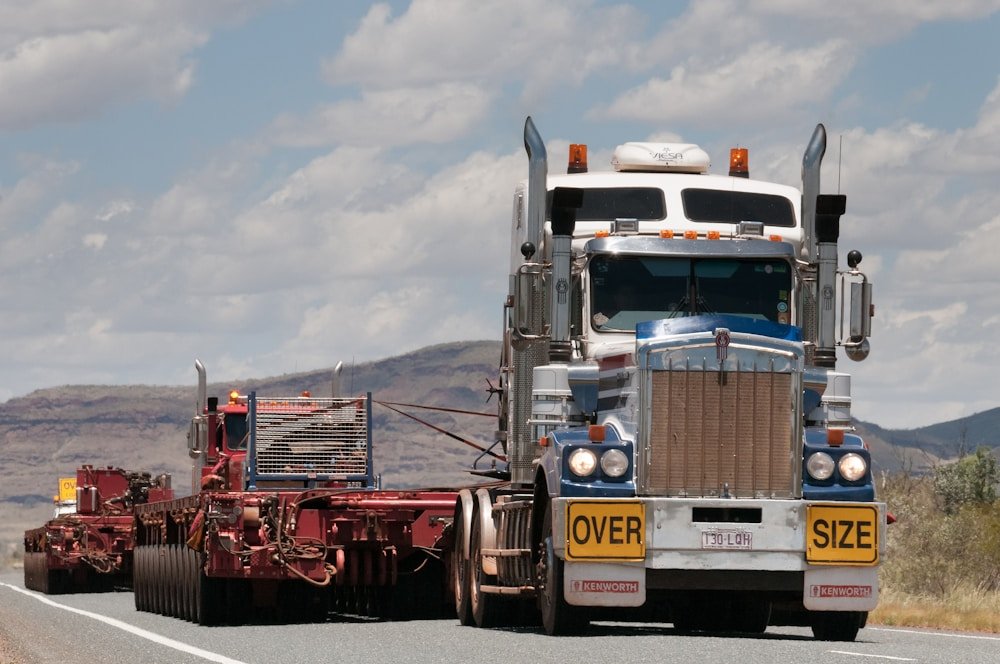 A large HGV truck on the road